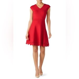 Ted Baker Tannia Scalloped Skater Dress Size 4